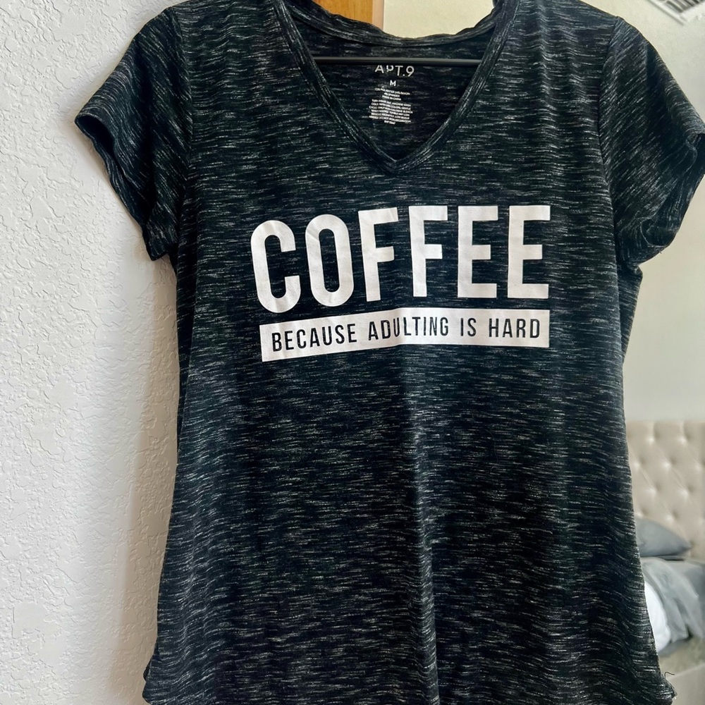 Apt. 9 Women's Charcoal Graphic Tee
